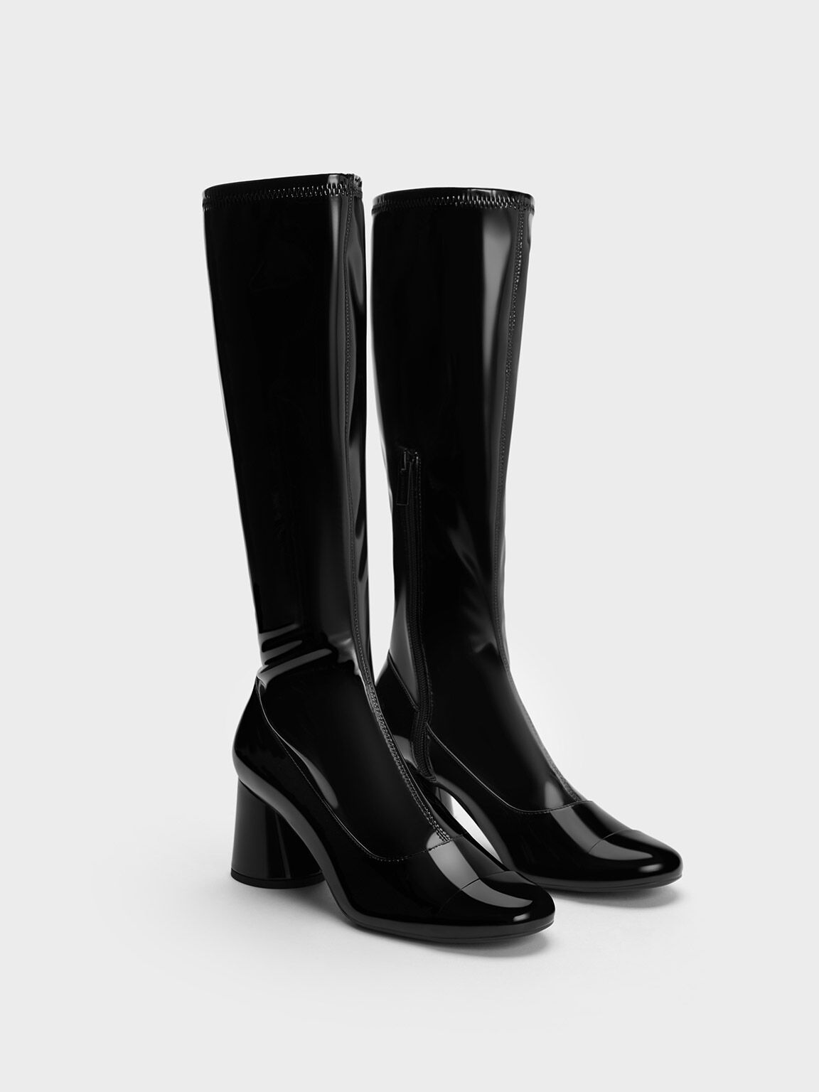 Coco Knee-High Boots, Black Boxed, hi-res