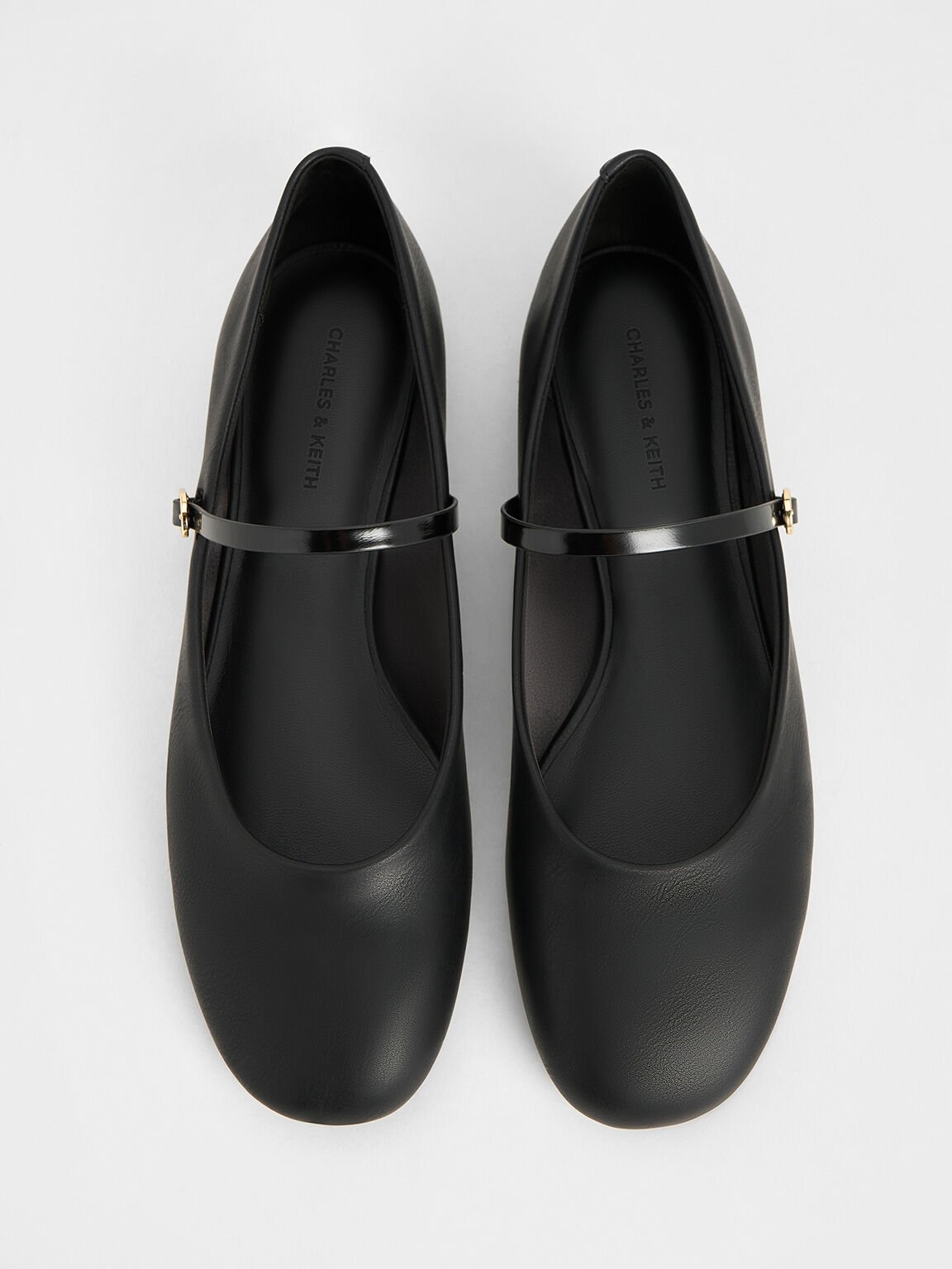 Round-Toe Mary Janes, Black, hi-res