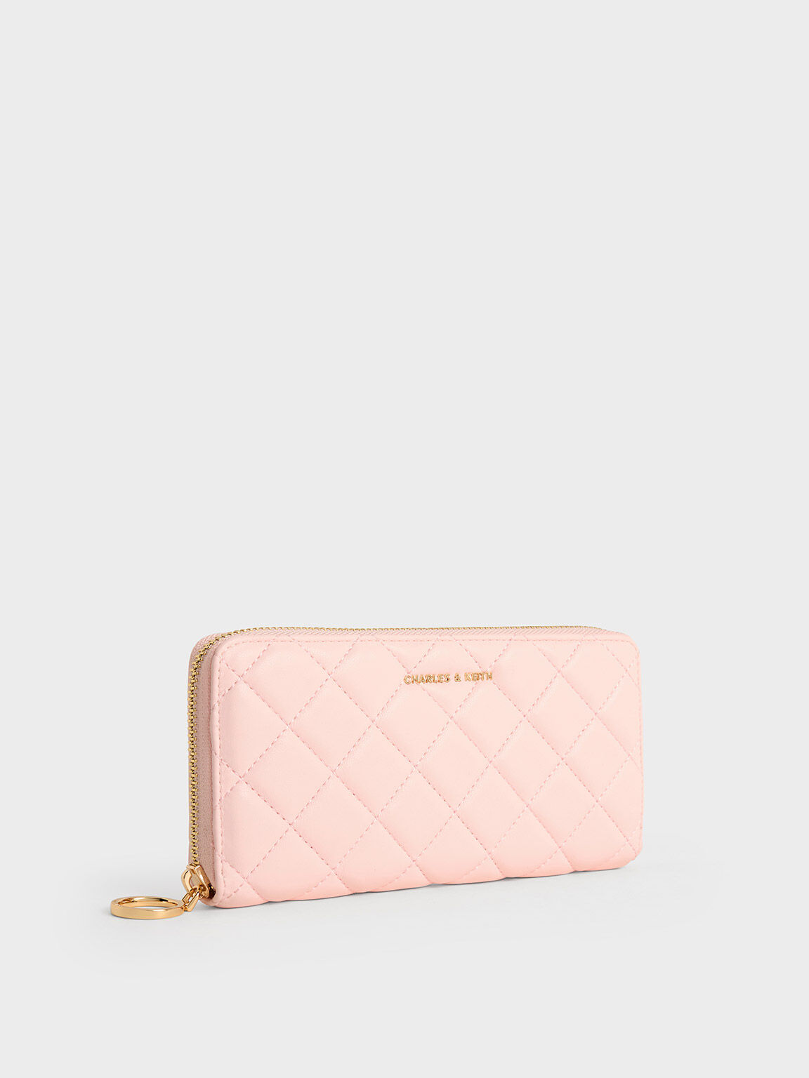 Cressida Quilted Long Wallet, Light Pink, hi-res