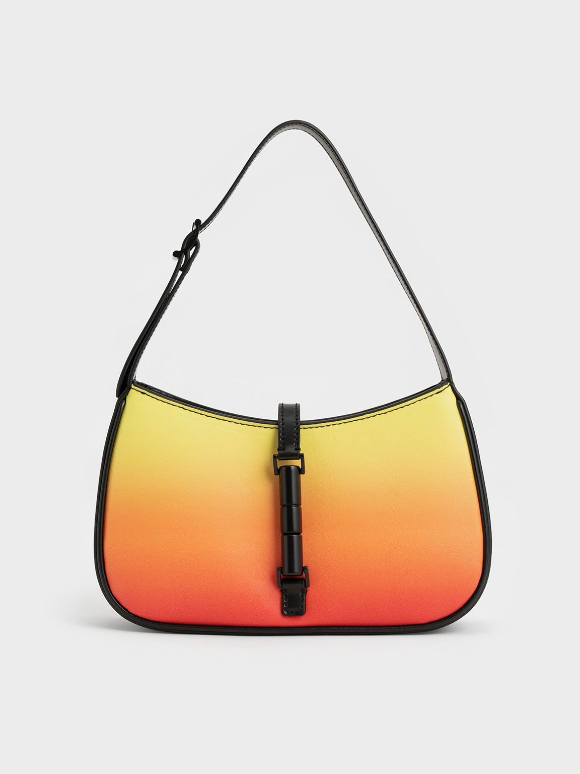 Túi đeo vai nữ hình thang Cesia Ombre, Vàng cam, hi-res