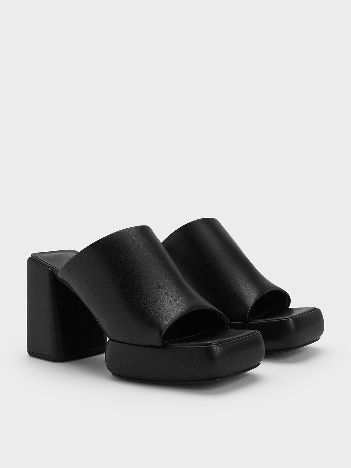 Lucile Block-Heel Platform Mules, Black, hi-res