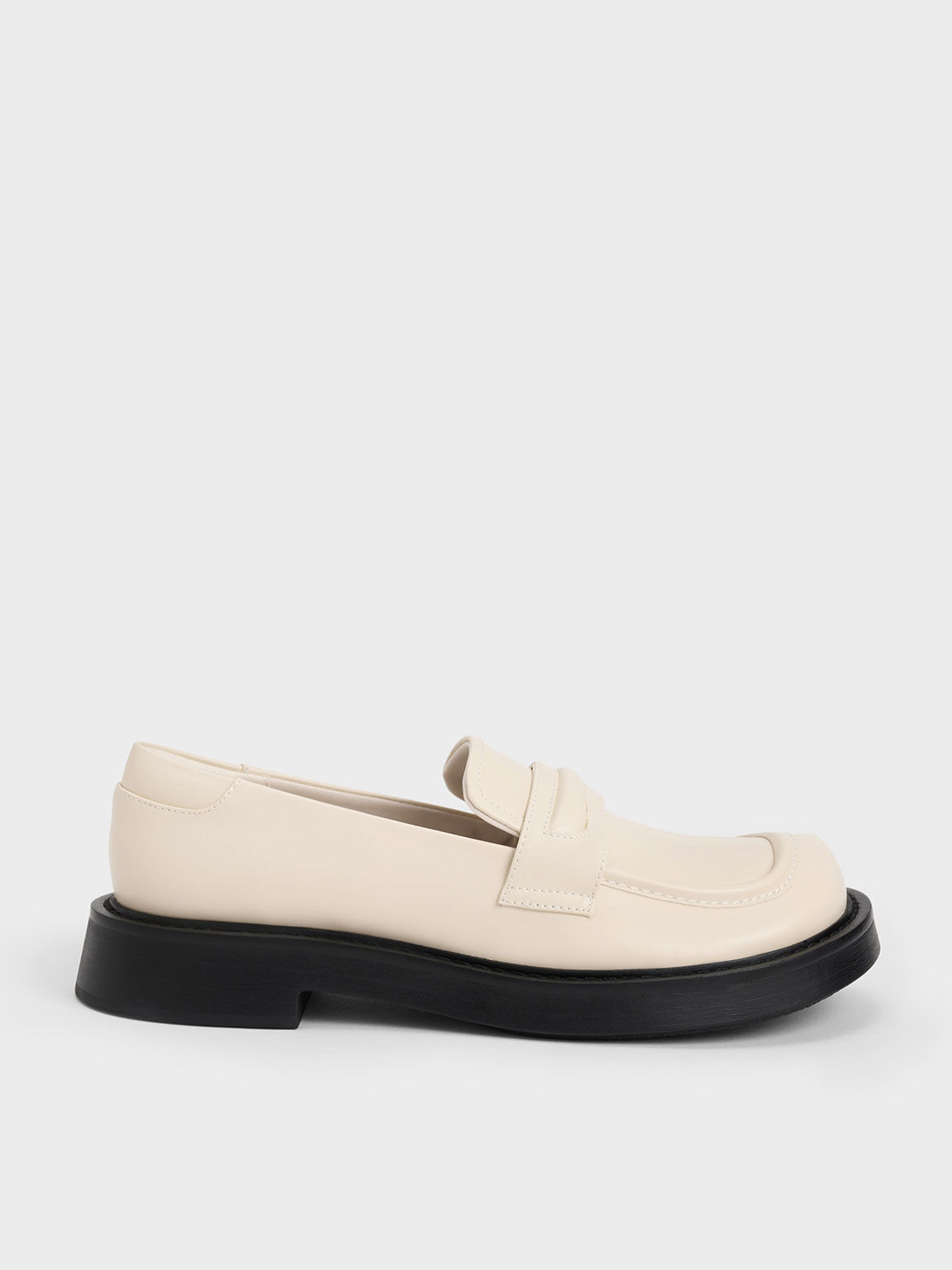 Chalk Penelope Penny Loafers - CHARLES & KEITH VN