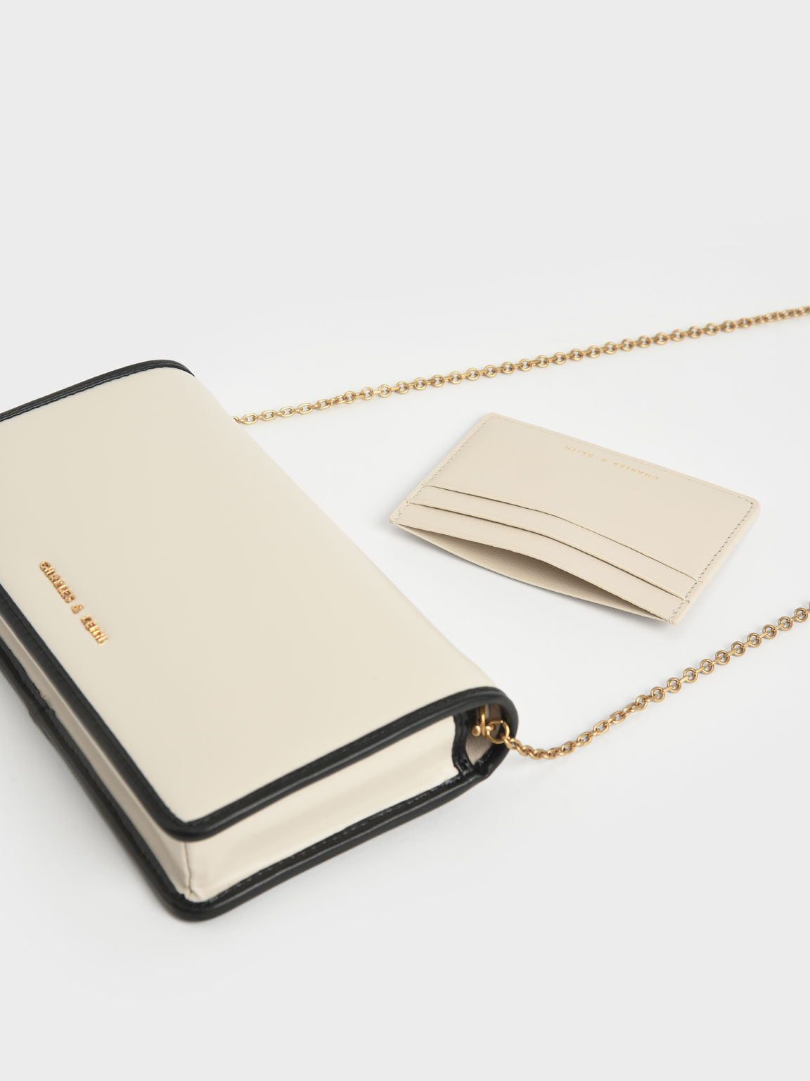 Cream Long Wallet - CHARLES & KEITH VN