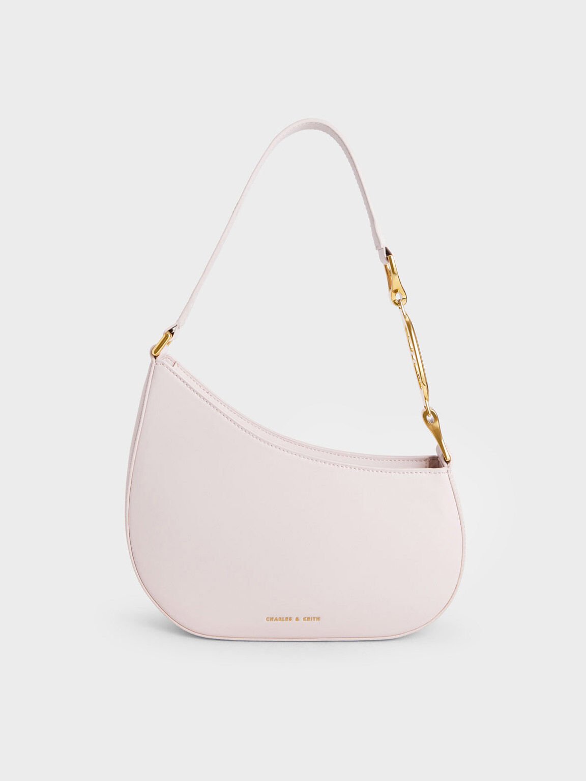 Asymmetrical Shoulder Bag, Light Pink, hi-res