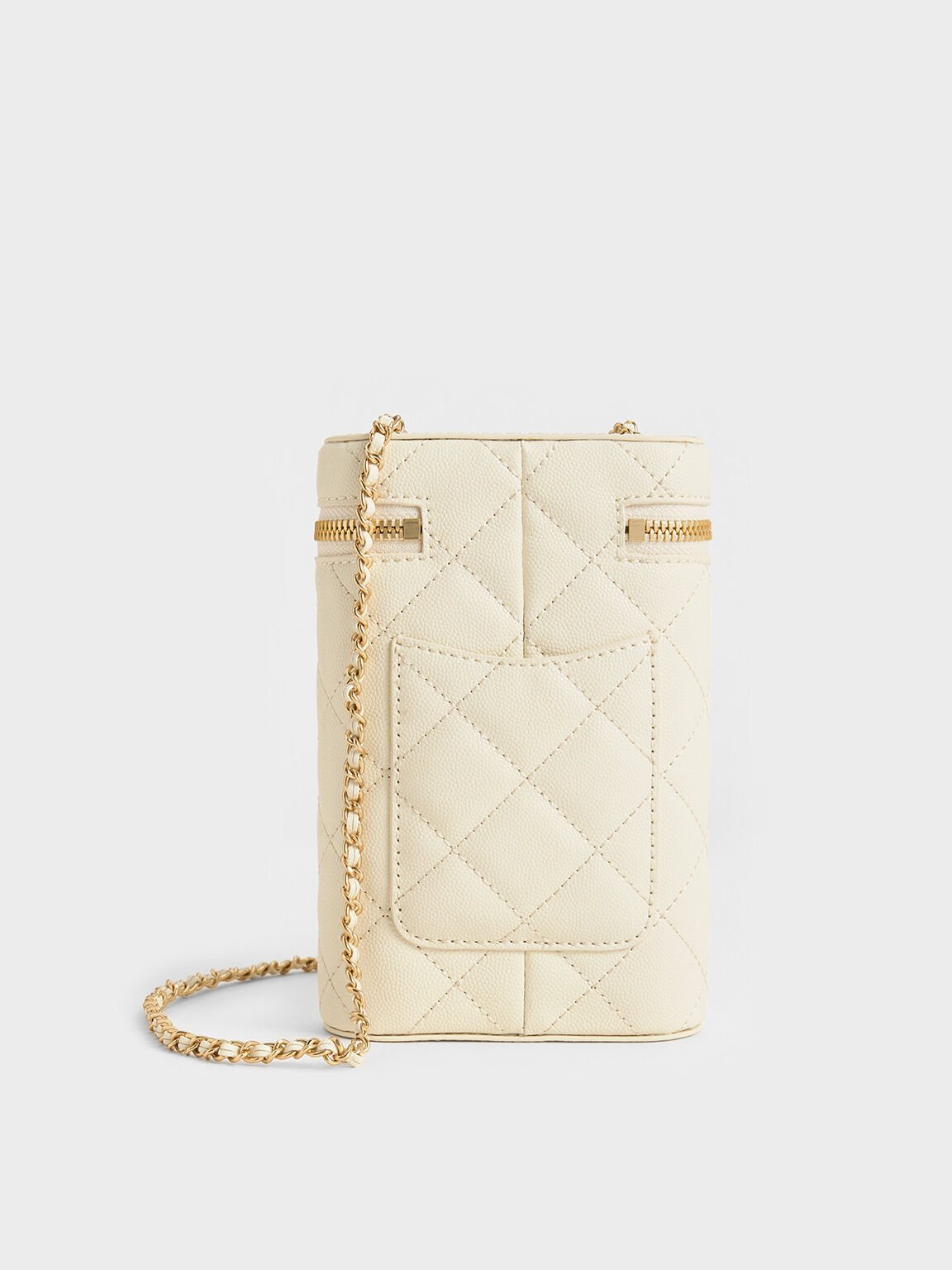 Mini Apfra Quilted Elongated Bag, Cream, hi-res