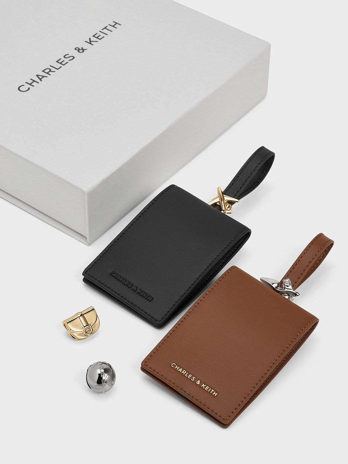 CHARLES & KEITH Luggage Tag & Charm Set, Multi, hi-res