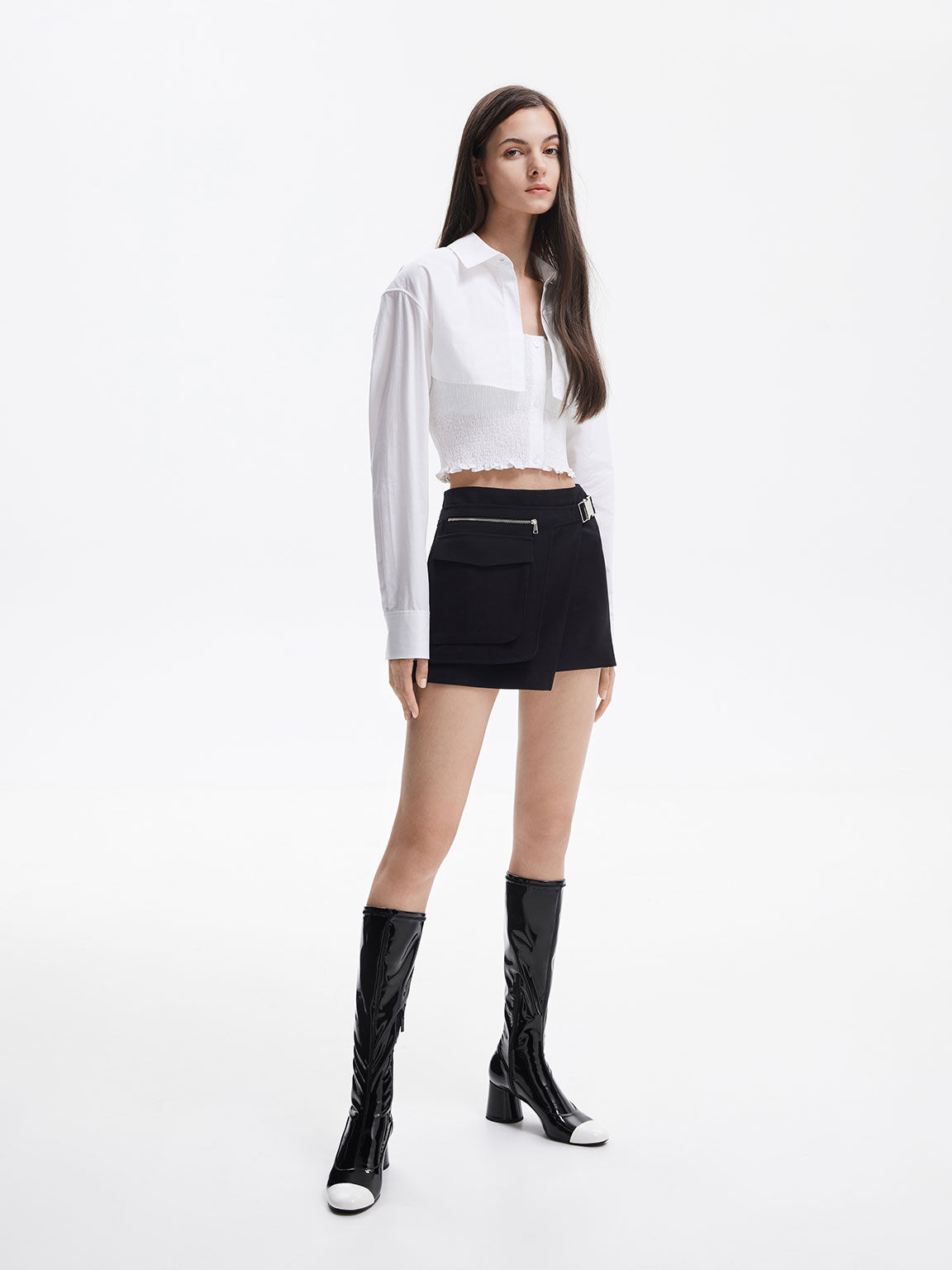 Coco Two-Tone Knee-High Boots, Multi, hi-res