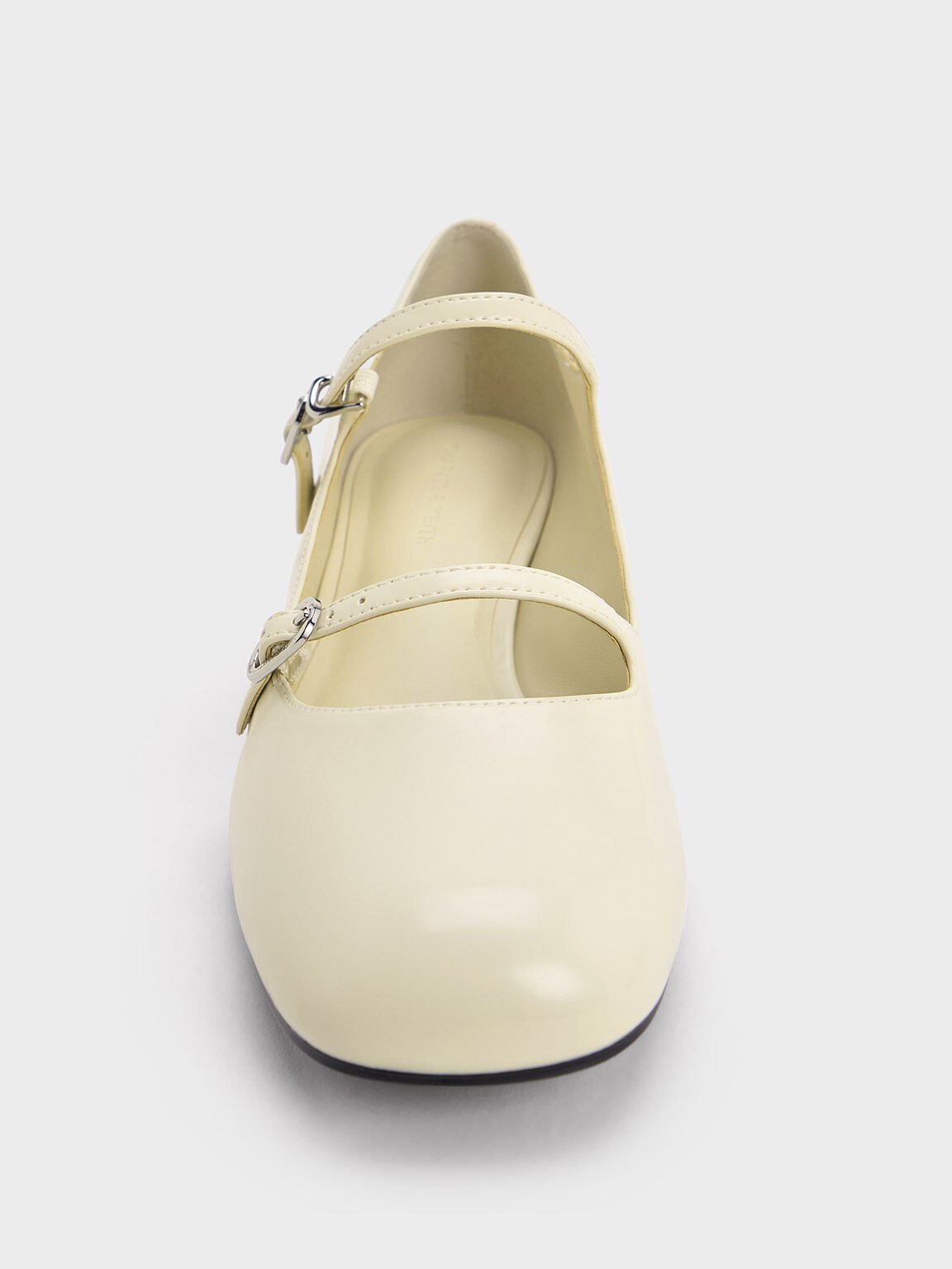 Double-Strap Block-Heel Mary Janes, Chalk, hi-res