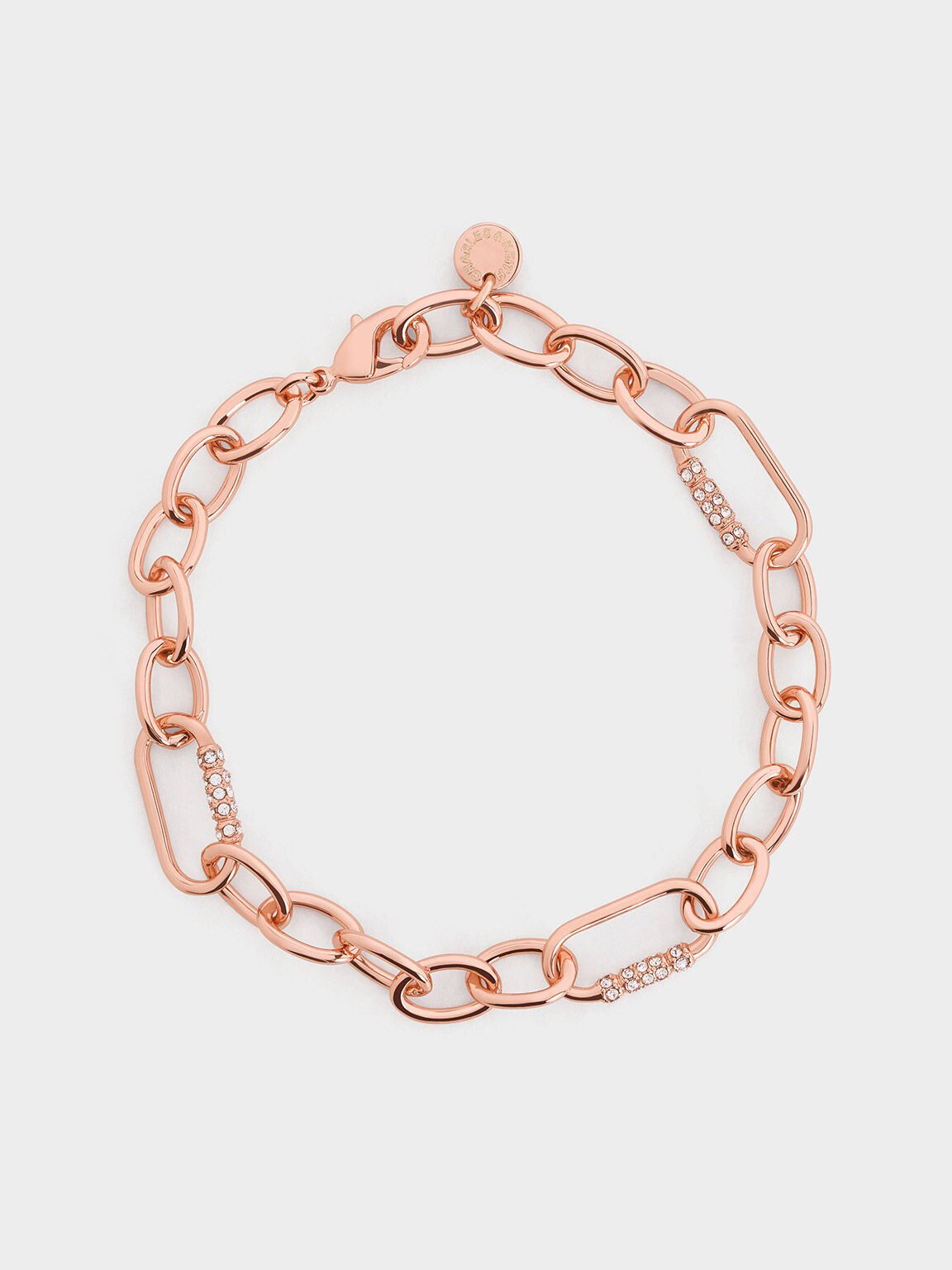 Vòng đeo tay Reagan Crystal Chain-Link, Vàng hồng, hi-res