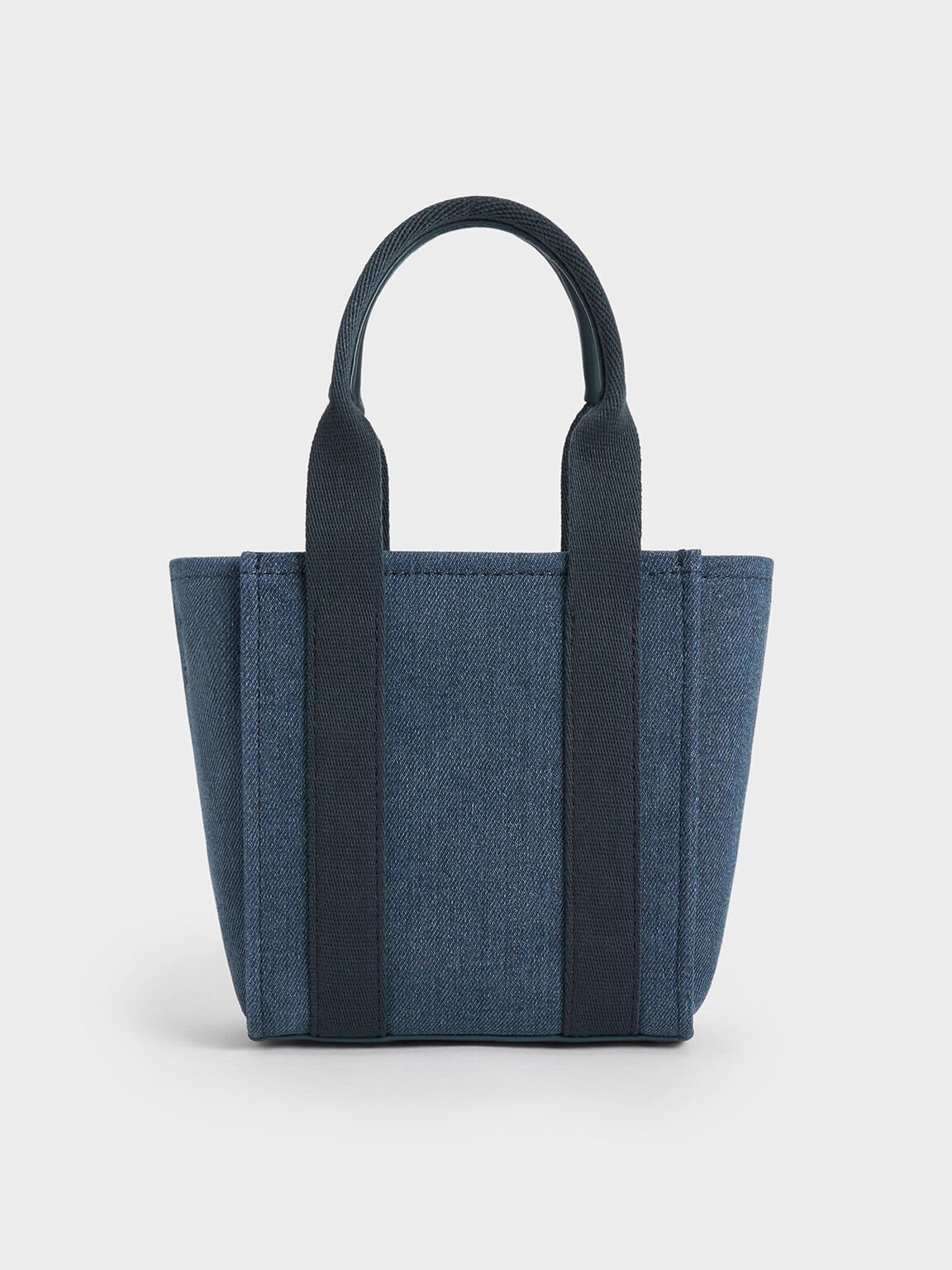 Túi tote chữ nhật Mini Kay Denim, Xanh denim, hi-res