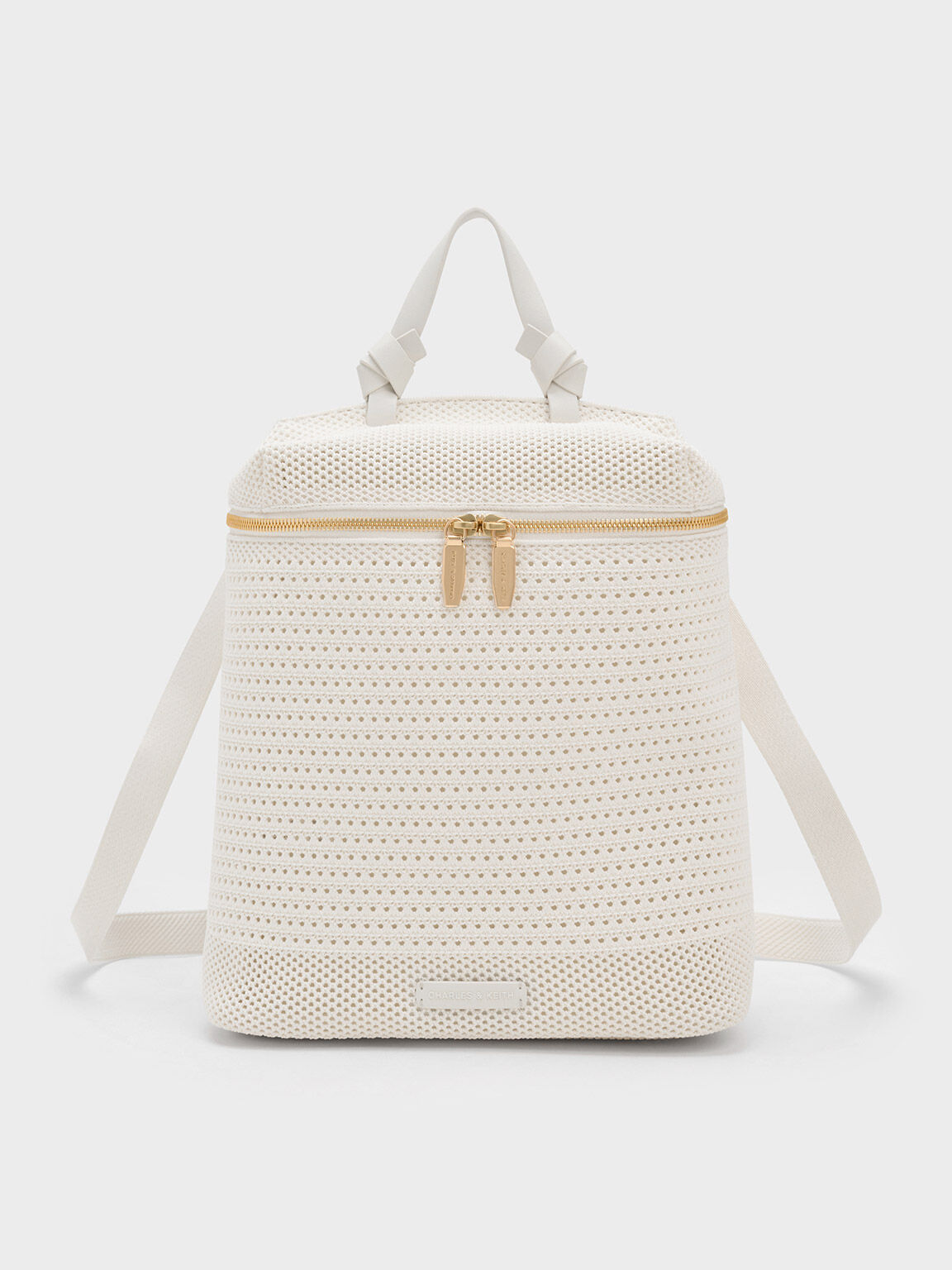 Ida Knitted Backpack, Cream, hi-res