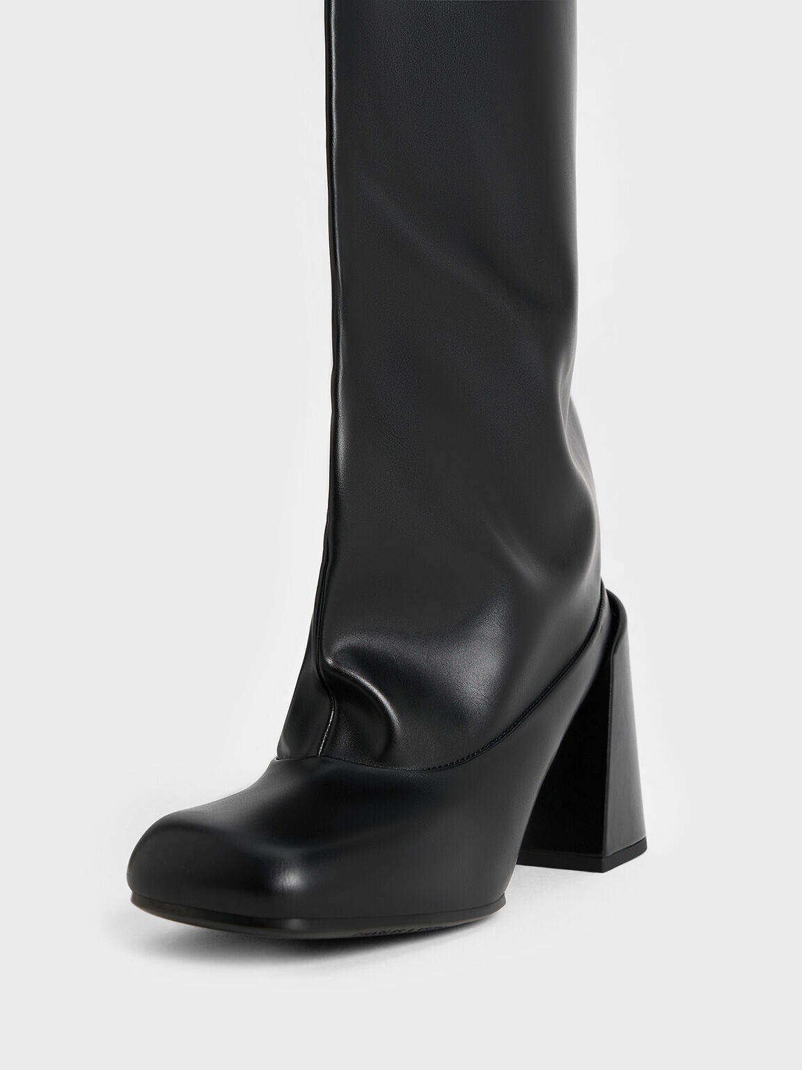 Giày boots cao gót Robbie Platform Knee-High, Đen, hi-res