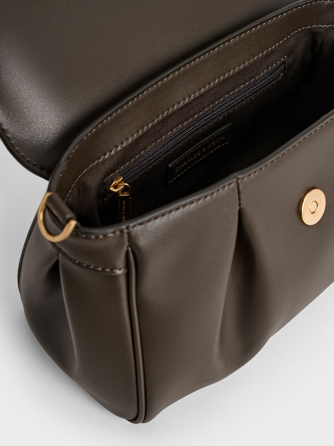 Túi đeo chéo phom chữ nhật Calla Front Flap, Xanh rêu đậm, hi-res