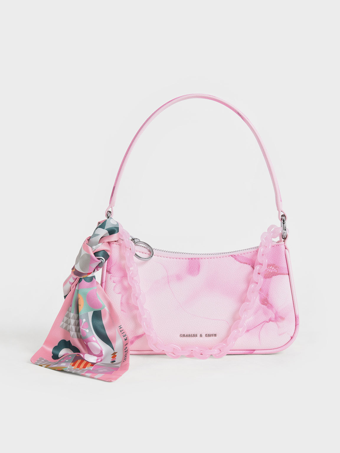 ASOS DESIGN slim 90s shoulder bag in pink | ASOS