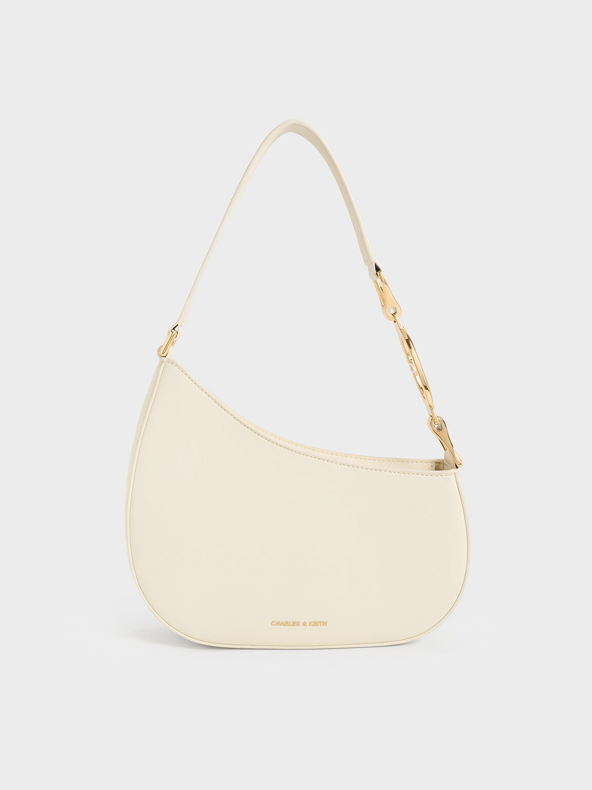 Asymmetrical Shoulder Bag, Cream, hi-res