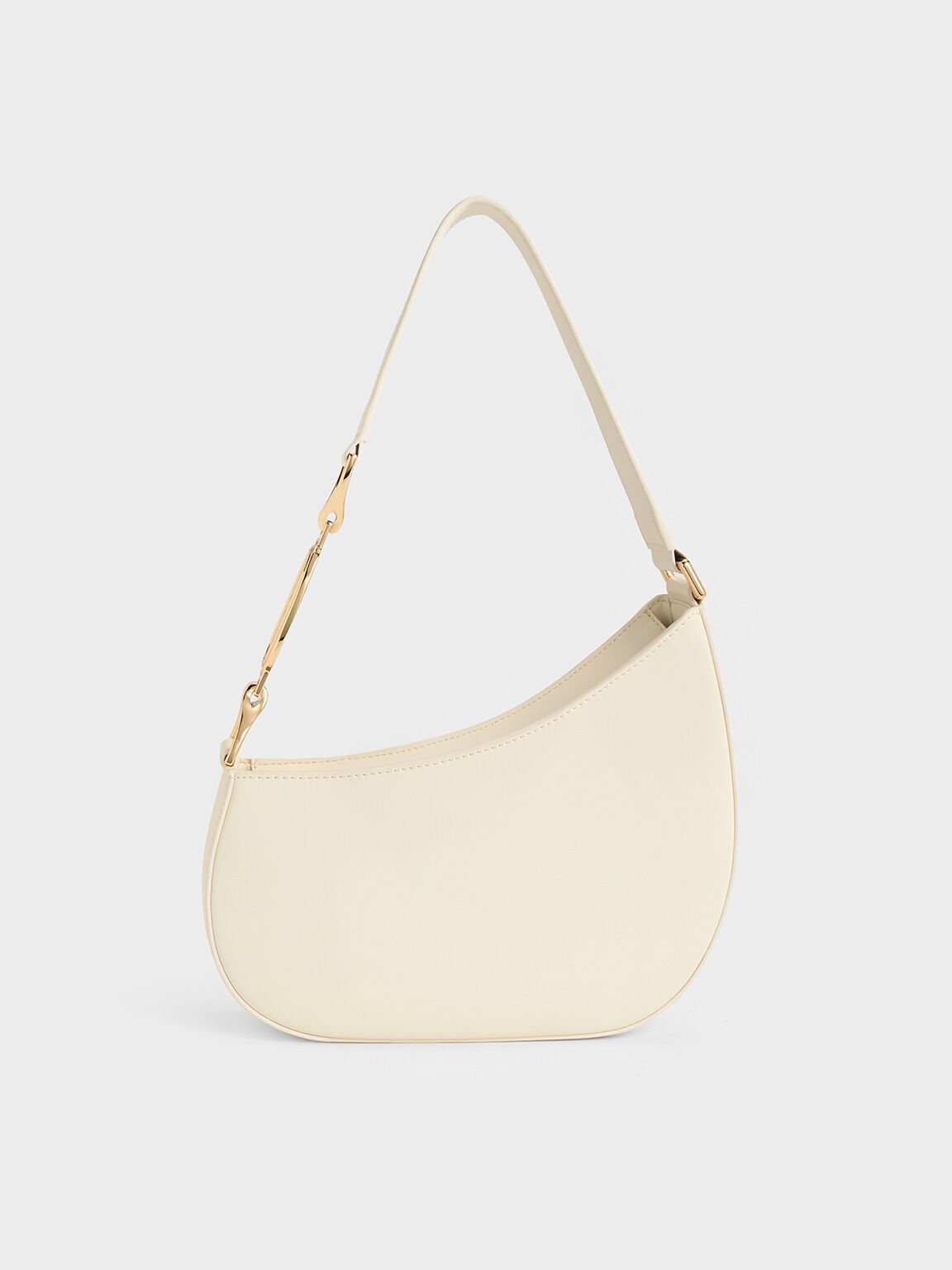 Asymmetrical Shoulder Bag, Cream, hi-res