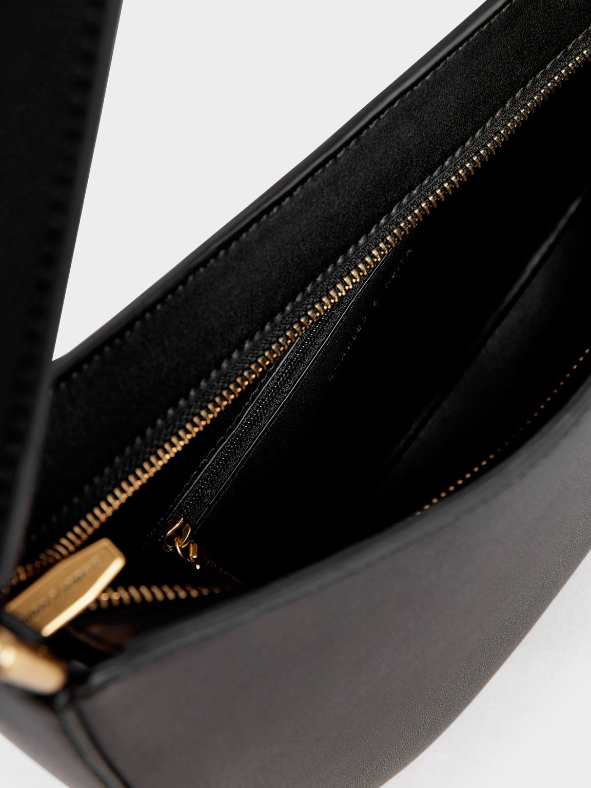 Asymmetrical Shoulder Bag, Black, hi-res