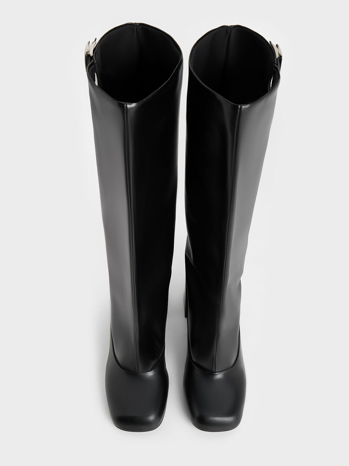 Robbie Platform Knee-High Boots, Black, hi-res