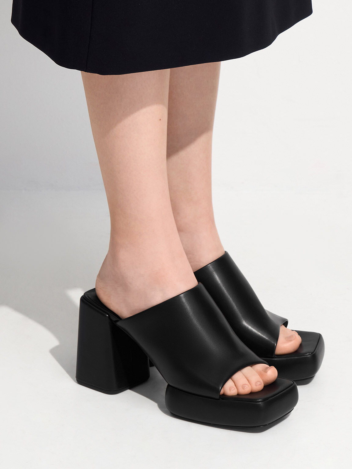 Lucile Block-Heel Platform Mules, Black, hi-res