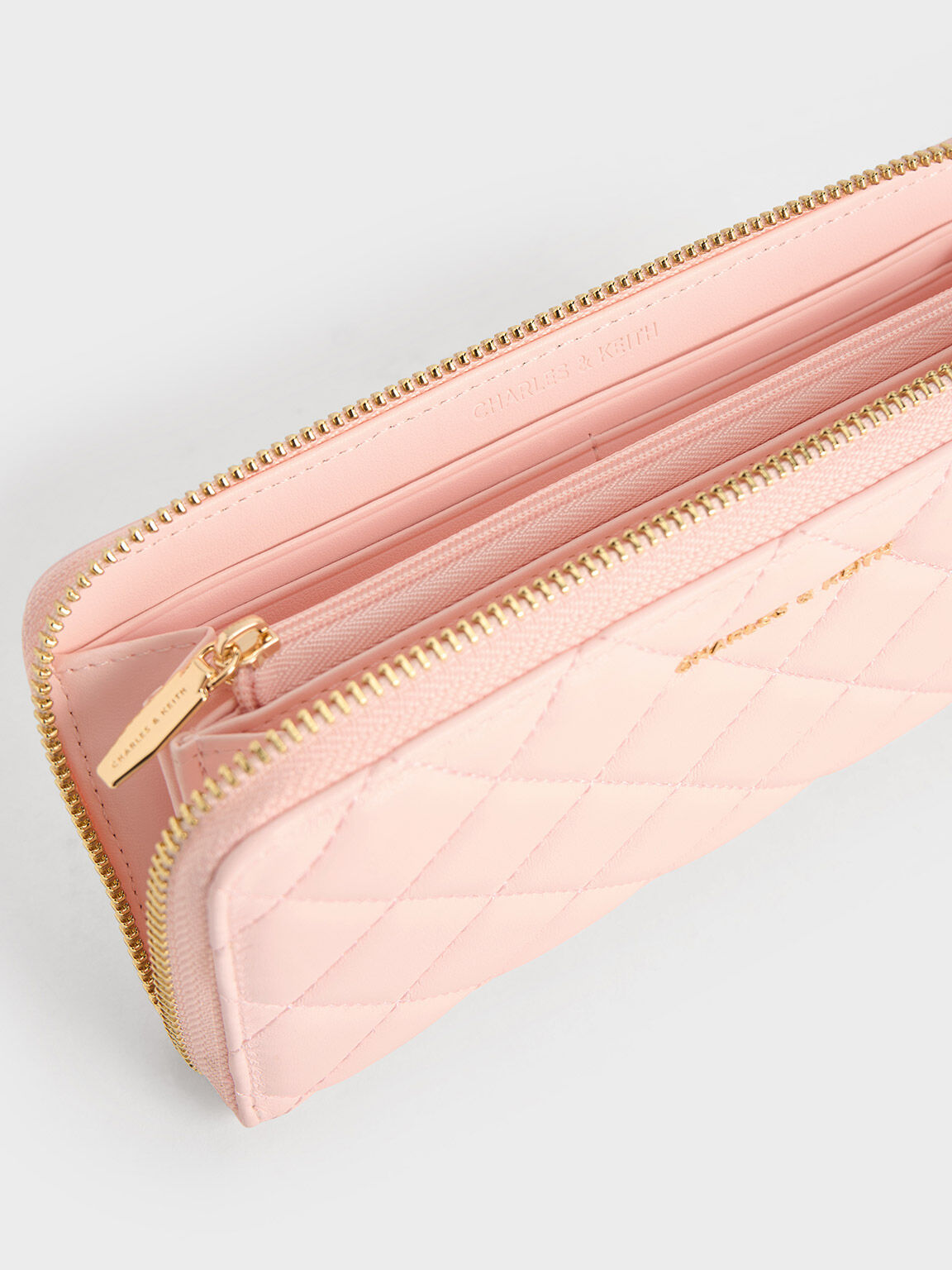 Cressida Quilted Long Wallet, Light Pink, hi-res