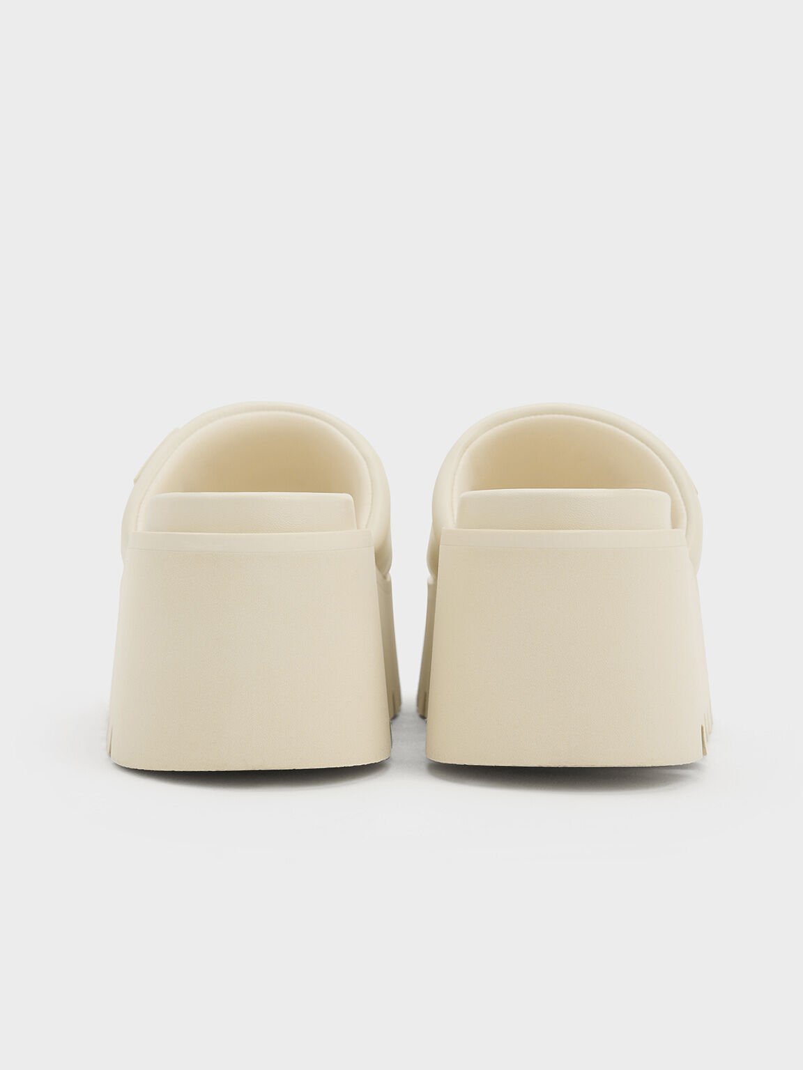 Puffy-Strap Flatform Sandals, Chalk, hi-res