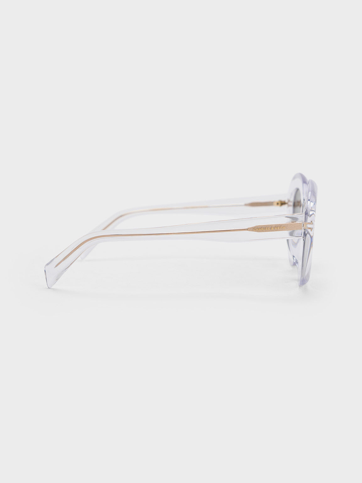 Recycled Acetate Cateye Sunglasses, Clear, hi-res