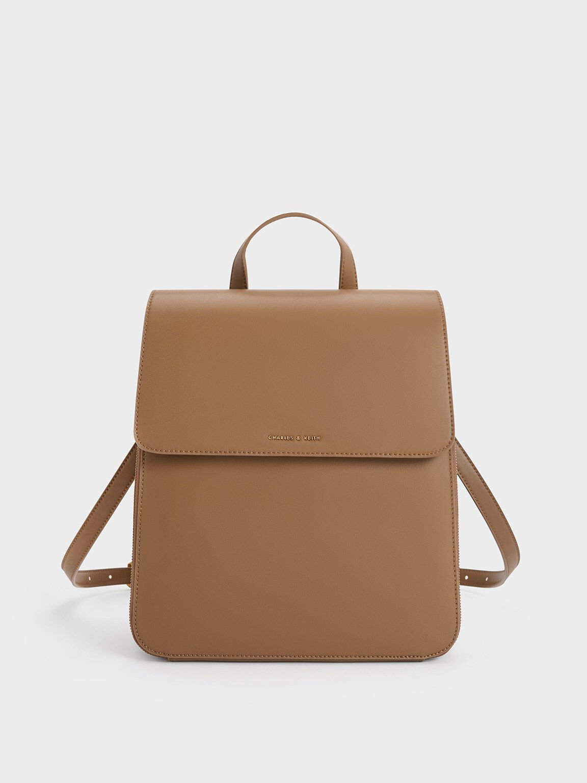 Charles & Keith Two-Tone Structured Top Handle Bag