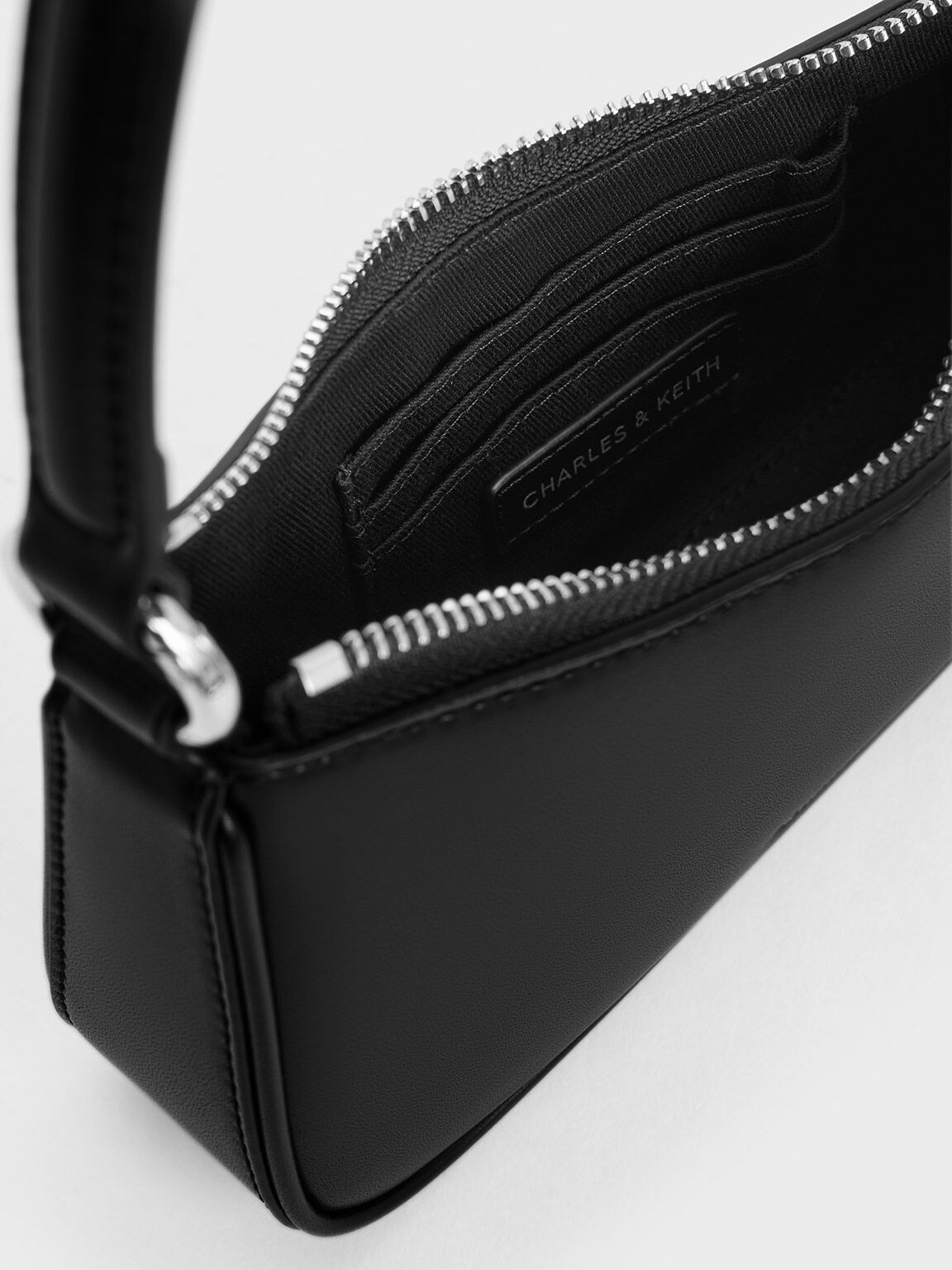 Túi đeo vai phom chữ nhật Curved, Noir, hi-res