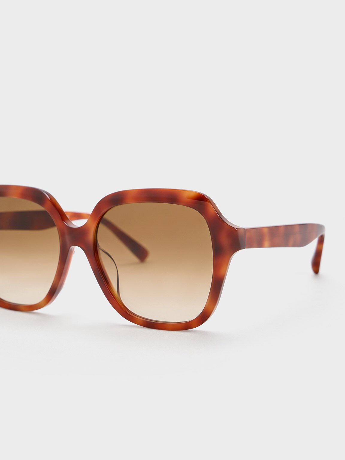 Tortoiseshell Recycled Acetate Wide-Square Sunglasses, T. Shell, hi-res