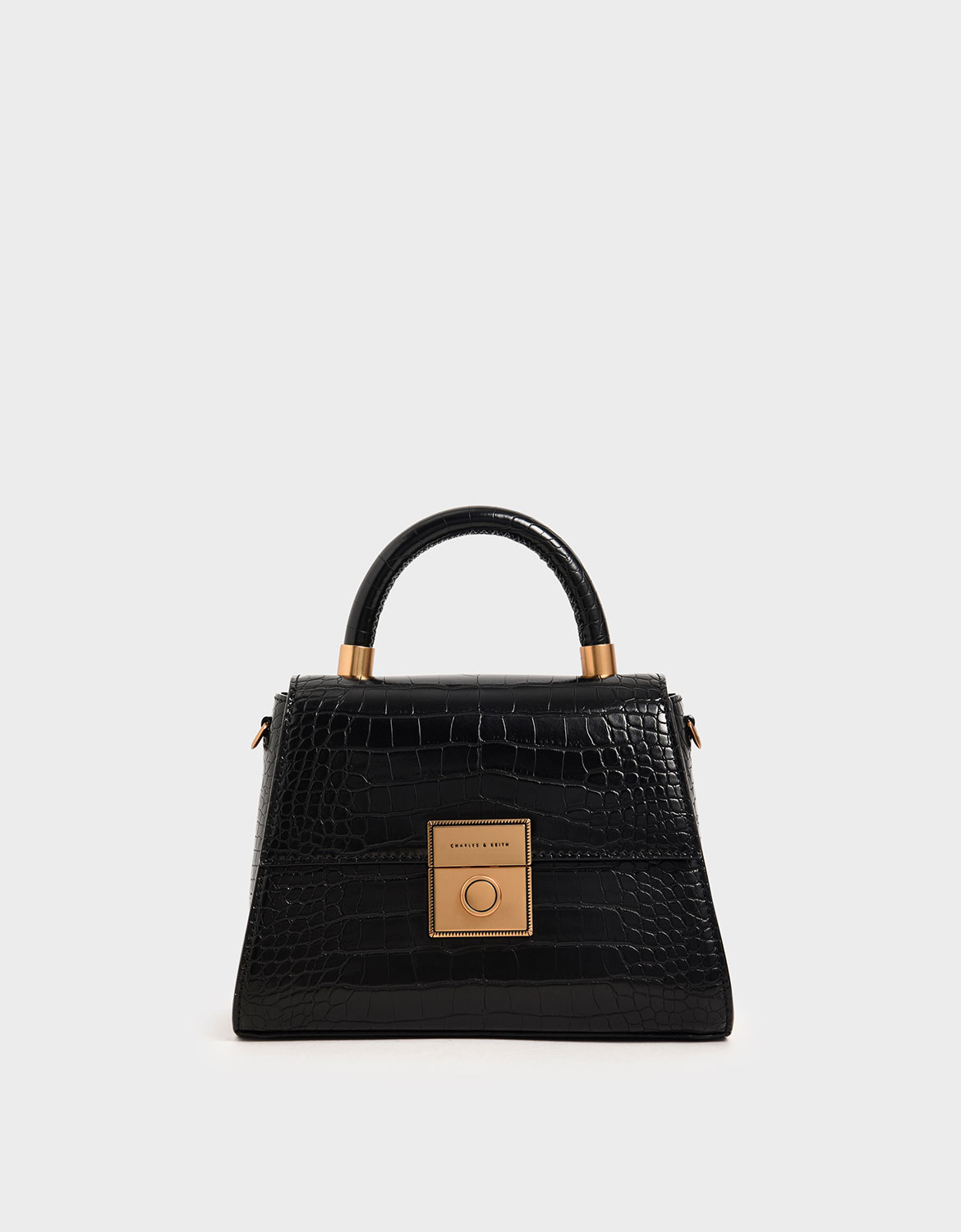 Black Mirabelle Structured Handbag - CHARLES & KEITH VN