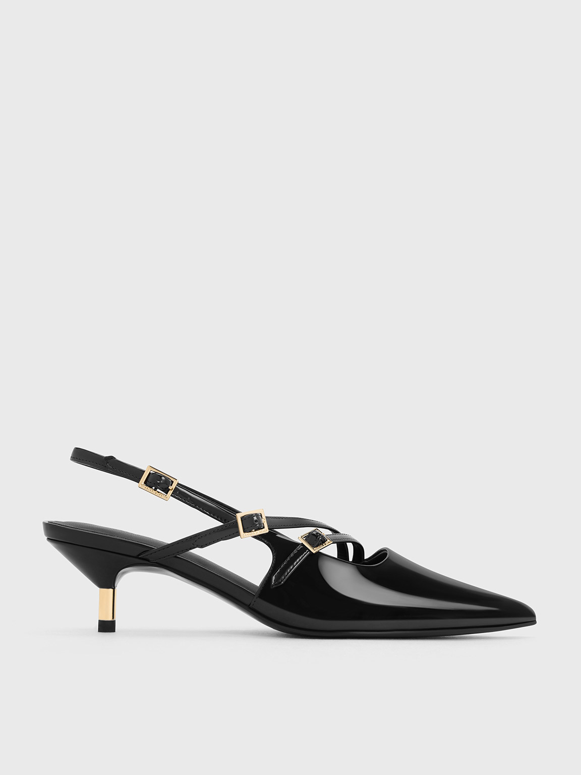 Patent cheap slingback heels