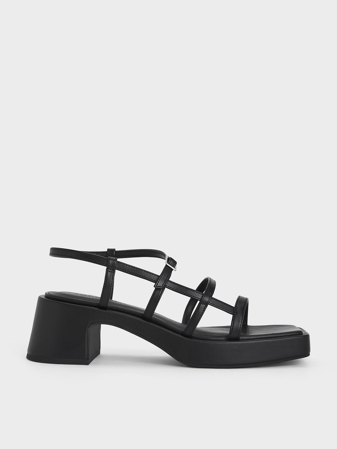 Black Selene Strappy Sandals CHARLES KEITH VN