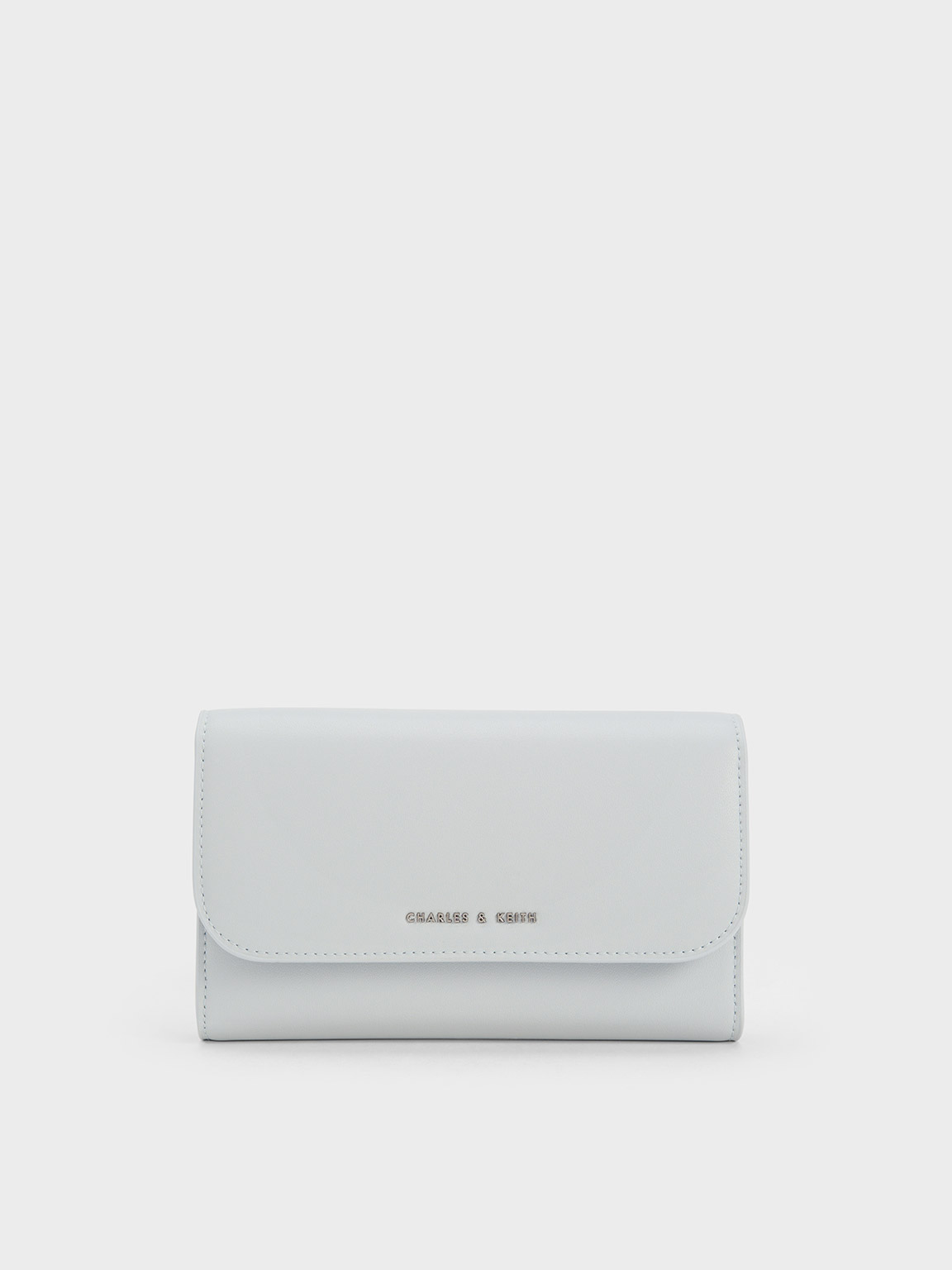 Light Grey Front Flap Long Wallet - CHARLES & KEITH VN