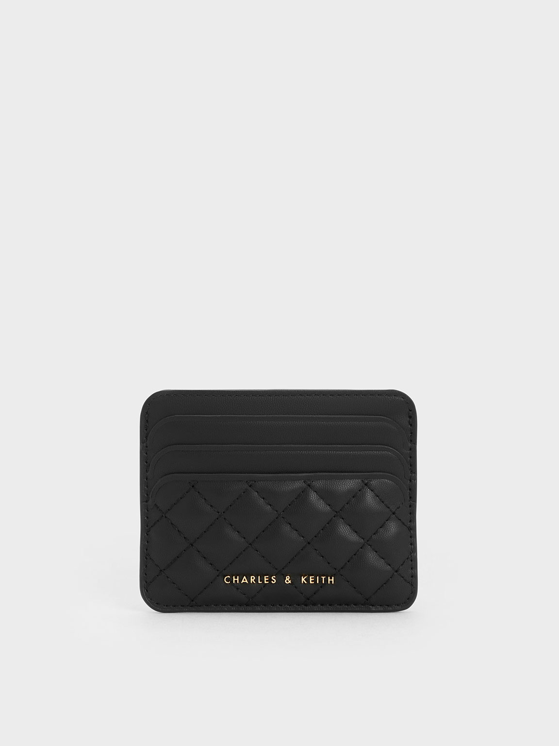 Black Cleo Quilted Cardholder - CHARLES & KEITH VN