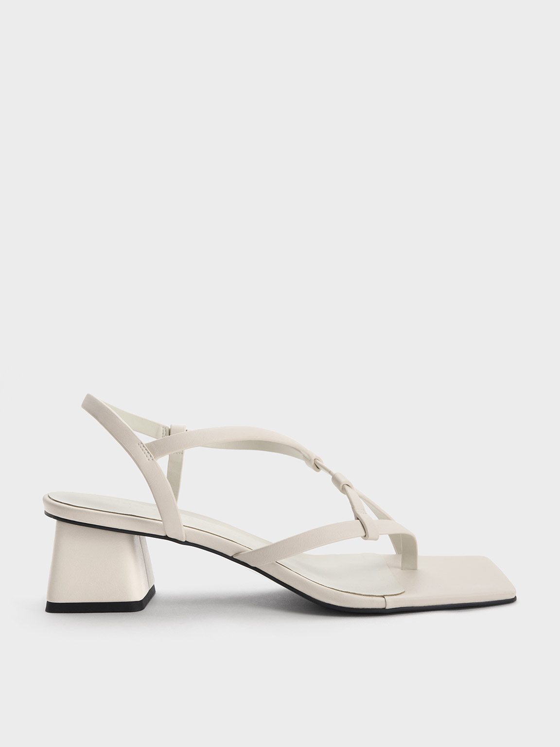 Chalk Raffia Ring Thong Sandals - CHARLES & KEITH SE