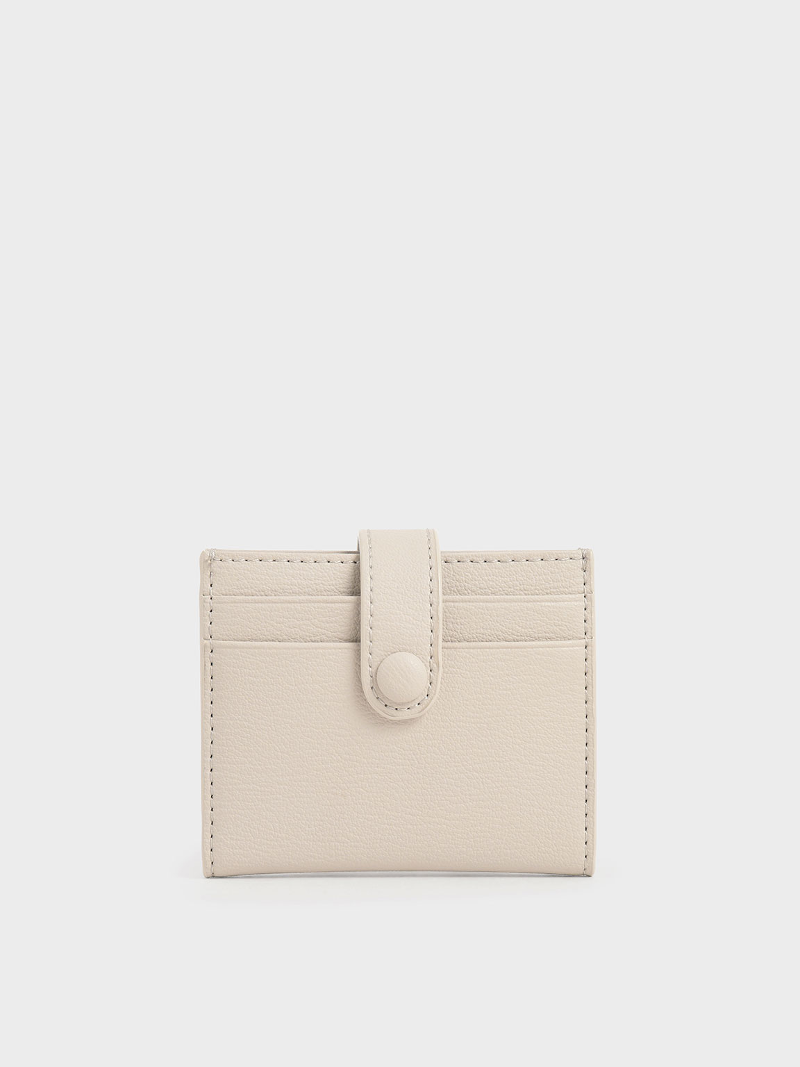 Ivory Snap Button Card Holder - CHARLES & KEITH VN