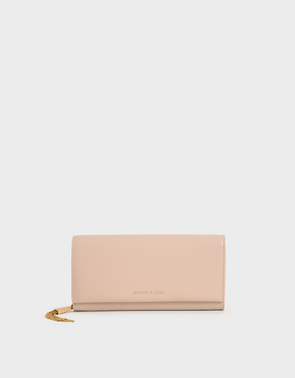 Mauve Metal Tassel Classic Long Wallet - CHARLES & KEITH ID